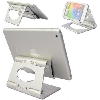 No1accessory multi-ángulo de soporte de escritorio de acero inoxidable pulido cachú para ALCATEL IDOL2 MINI POP C2 POP D1 POP D3 POP D5 FIRE C FIRE E IDOL 2 MINI L POD 2