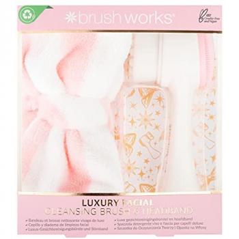 Set de Cepillo y Diadema de Limpieza Facial Brushworks - Incluye cepillo de limpieza facial de lujo y diadema, diseñado para una limpieza profunda y suave del rostro