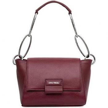 Anna Virgili Bolso de mujer con cadena Cabiria Mini Deer Hand Bag burdeos Talla única