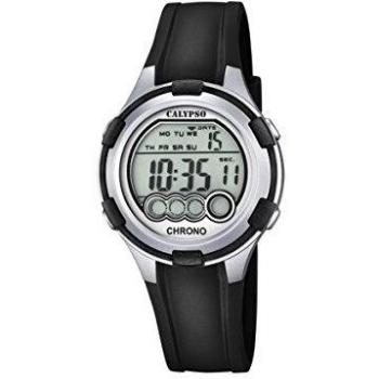 Calypso Women's Digital Watch with LCD Dial Digital Display and Black Plastic Strap K5692/2