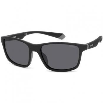 Polaroid Men's Matte Black Grey Sunglasses Model 2153-S Size 58 MM