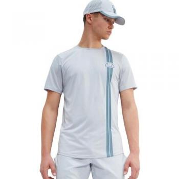 Camiseta de Manga Corta Ellesse Venturent para Hombres - Gris Claro, Talla XL