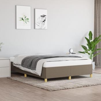 Cama solar sin colchón Tortera 140x200 cm en tela gris taupe Vidaxl