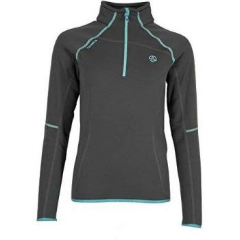 Ternua Kanya 1/2 Zip W Camiseta de Manga Larga, Mujer, Negro