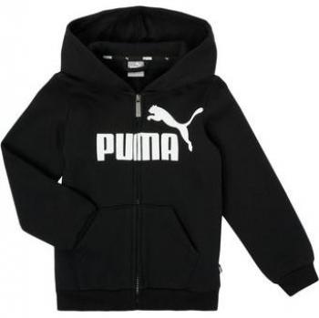 Puma Essentials Big Logo Full-Zip Hoodie for Kids in Puma Black