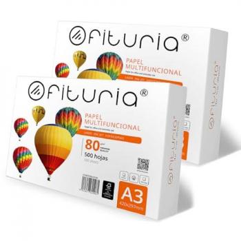 Paquete de Folios A3 80g/m² para Impresora Inkjet y Láser, Ideal para Oficina y Hogar - 1000 Hojas