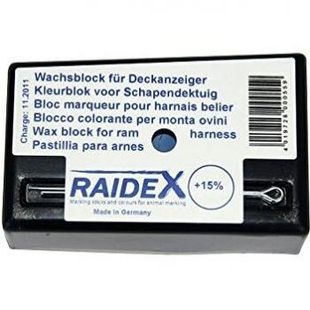 Bloque de cera azul Raidex para marcaje de animales