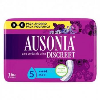 Compresas para pérdidas de orina AUSONIA DISCREET Maxi 8+8 unidades
