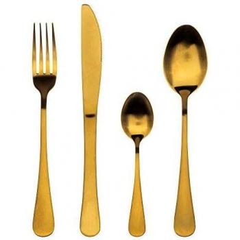 BERGNER Set 24pcs cuberteria Acero Inoxidable Munich Gold Matt