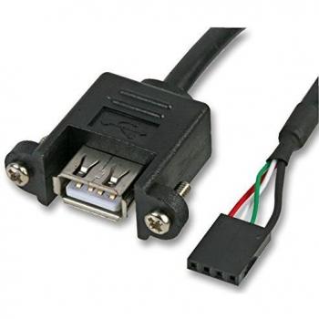 Adaptador de Cable USB 2.0 Interno a Externo Akasa 0,6m para Entusiastas del DIY