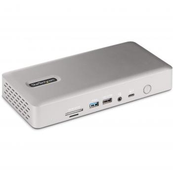 Docking Station Multipantalla Thunderbolt 4 para Dos, Tres o Cuatro Monitores con 2x HDMI, 2x DisplayPort, Hub de 7x USB, Ethernet de 25Gbps y Power Delivery