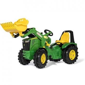 Tractor de Pedales Rolly Toys X-Trac Premium John Deere 8400R con Frontlader y Ruedas Silenciosas