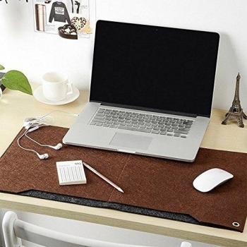 Multifuncional de fieltro Mat turística, SUNNIOR teclado portátil alfombrilla de ratón para el hogar y la oficina, Brown