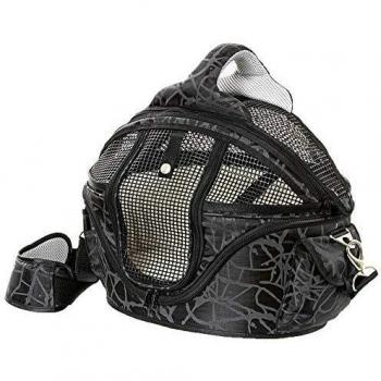 Bolso de Transporte Shopper de Luxe Nylon Negro para Mascotas 48x40x36 cm