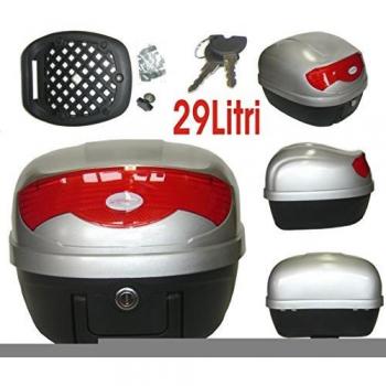 A-Pro Universal Motorcycle Moto Scooter Rear Luggage Topcase Topbox 29 LT Silver