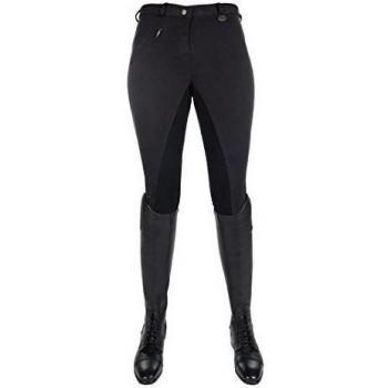 HKM hípica para wülfer X Modelo 2017, con bajos elásticos para niños y mujer, niño, color schwarz mit schwarzen Besatz, tamaño 13 años