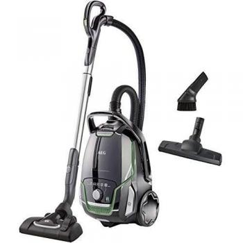 AEG VX9-2-ÖKO Aspirador con bolsa, gama ecológica, AAAA, 850W, 65dB, con cepillos extra,Ébano negro