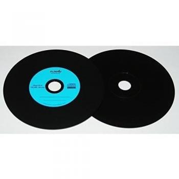 25 CD-R NMC, diseño azul vinilo, parte trasera de CD en blanco, 700 MB