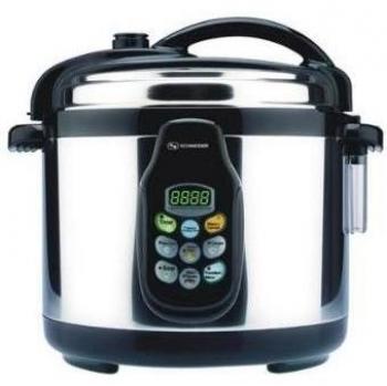 Schneider SCO.06.D - Olla a presión, color negro y plata