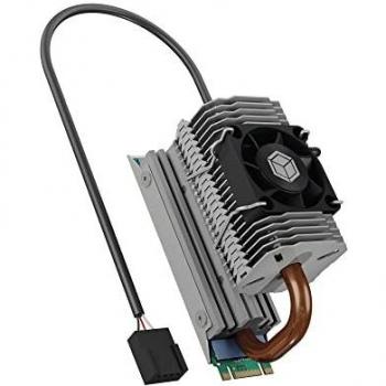 Refrigerador Heatpipe para SSD M.2 con Ventilador de 30 mm, Orientable y PWM - IB-M2HSF-705