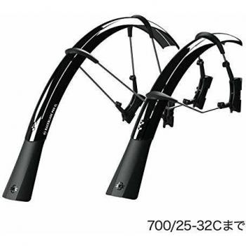 SKS Raceblade Pro XL Road Bike Mudguards Set: Matte Black, 700c x 25-32mm