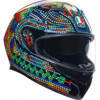 Casco de moto AGV K3 E2206 Mplk Rossi Winter Test 2018 - Multicolor, Talla 2XL