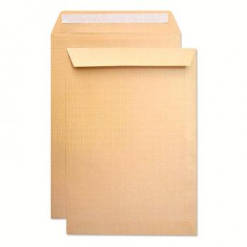 Caja de 100 Sobres Bolsa C4 Seguridad Kraft Armado Marrón Autoadhesivos con Tira de Silicona 229x324mm 120g