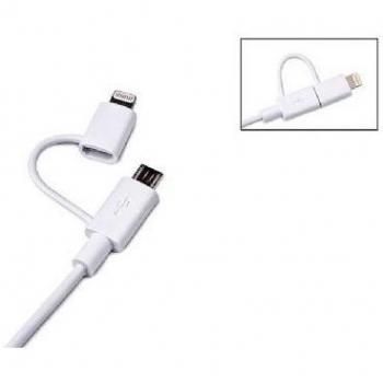 Conexión Cargador USB para iPhone + Micro USB 1 Metro
