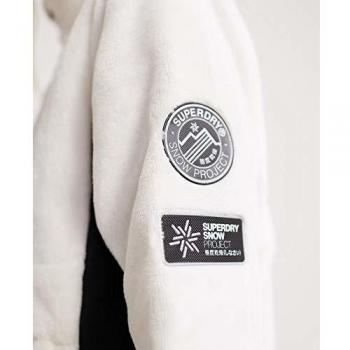 Superdry Storm - Sudadera de Forro Polar con Media Cremallera para Mujer, Mujer, Color Ice White, tamaño Talla 12