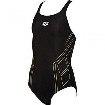Arena Bañador niña CARAIVA JR ONE piece 116 G - 164 BLACK WHITE SOFT GREEN Talla:8 años