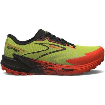 Zapatillas de trail Brooks Catamount 3 amarillo/rojo hombre, talla 42 EUR