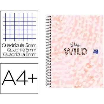 Cuaderno Oxford Europeanbook 5 Animal Print A4+ 120 hojas cuadro 5 mm