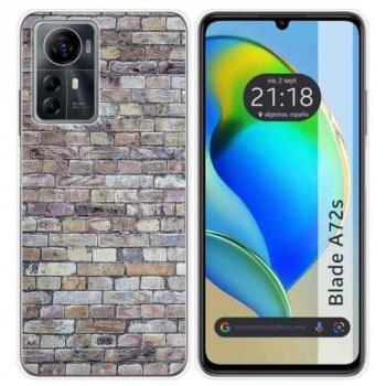 Funda de Silicona para Zte Blade A72s con Diseño Ladrillo 02 y Dibujos