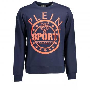 Plein Sport Men's Autumn/Winter Blue Cotton Sweatshirt - XL
