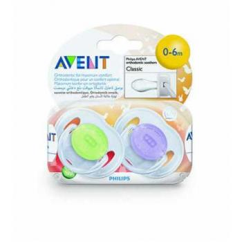Chupetes Philips Avent 0-6 meses con diseños decorados