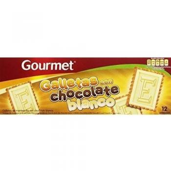 Gourmet Galletas con Chocolate Blanco - 1 paquete de 12 galletas