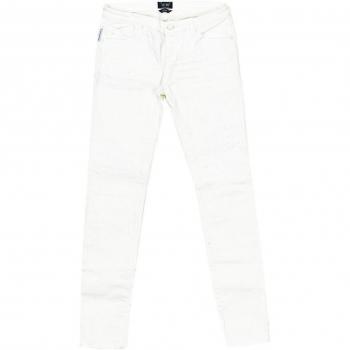 Pantalones largos tejanos efecto rasgado y roto C5J06-5X para mujer