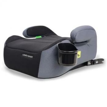 Elevador de coche infantil i-Size 125-150 cm con funda extraíble, portabotellas y sistema Isofix - Lionfix Basic Mobiclinic