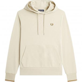 Sudadera con Capucha Fred Perry Tipped Beige 100% Algodón Talla M