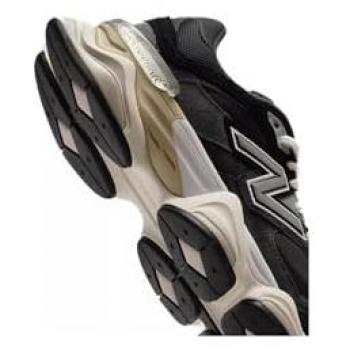 New Balance 9060 Unisex Sneakers - Black/Grey, Suede/Mesh, Size 43