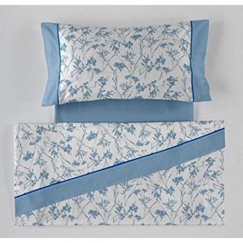 ES-Tela - Juego de sábanas Estampadas Paola Color Azul