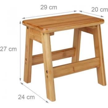Taburete reposapiés de mesa consola de madera de bambú 13_0002815