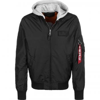 Cazadora Bomber con Capucha Alpha Industries MA-1 TT Negra para Hombre S