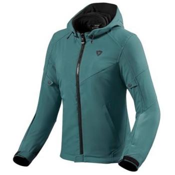 Chaqueta de Moto Mujer Rev'it Afterburn H2O Softshell Verde Oscuro