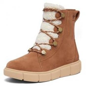 Sorel Women's Explorer III Joan Cozy Waterproof Ankle Boot in Velvet Tan - Brown - Size: 5