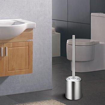 OYSHOPP Escobillero de WC Elegante escobilla de baño de Acero Inoxidable Escobillas y portaescobillas de Inodoro