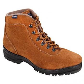 Bota Trekking de Piel de Serraje Modelo Nijar Color Camel Suela Antideslizante T-45