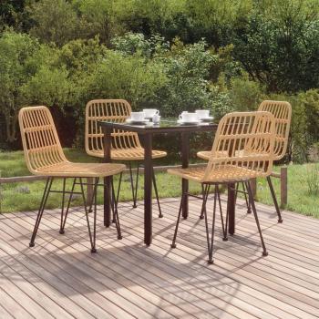 5-Piece Synthetic Rattan Garden Dining Set