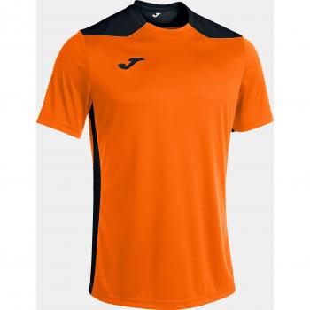 Joma Championship VI Short Sleeve T-Shirt for Men - Orange and Black
