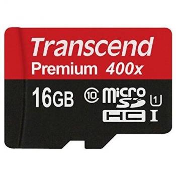 Transcend TS16GUSDCU1 - Tarjeta de Memoria Micro SDHC de 16 GB